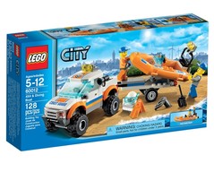 LEGO 60012 City Fuoristrada e gommone di salvataggio Guardia Costiera 